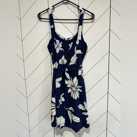 Draper James Navy White Floral Tie Waist Sundress Size L - Picture 7 of 7